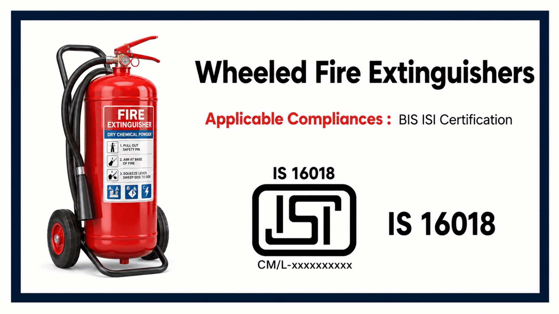 IS 16018 : BIS Certification for Wheeled Fire Extinguishers