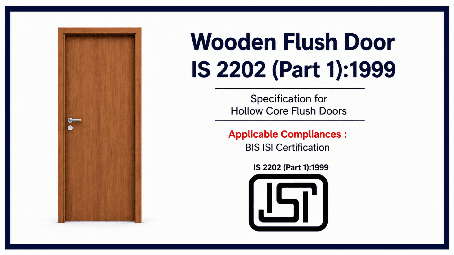 IS 2202 (Part 1) : BIS Certification for Wooden Flush Door Shutters