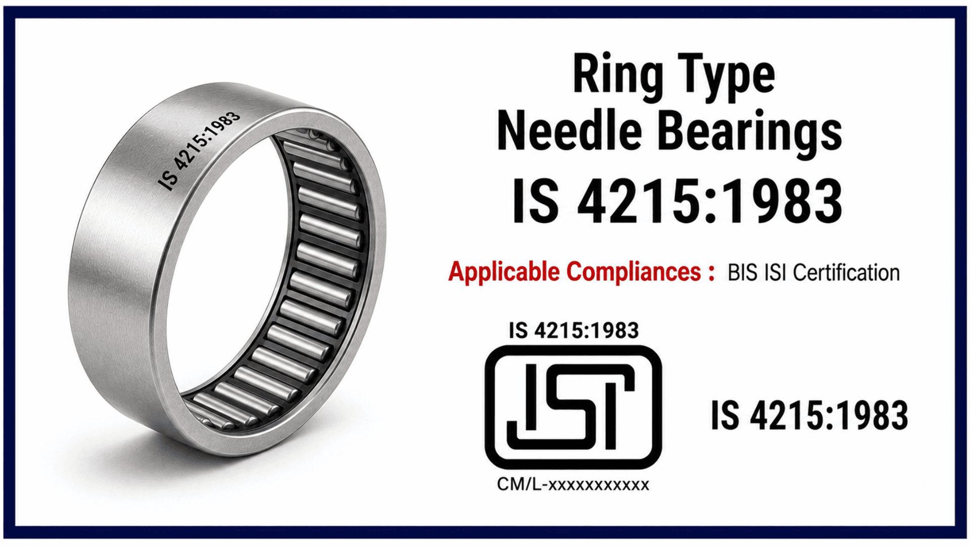 IS 4215 : BIS Certification for Ring Type Needle Bearings